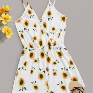 SHEIN Sunflower cami romper